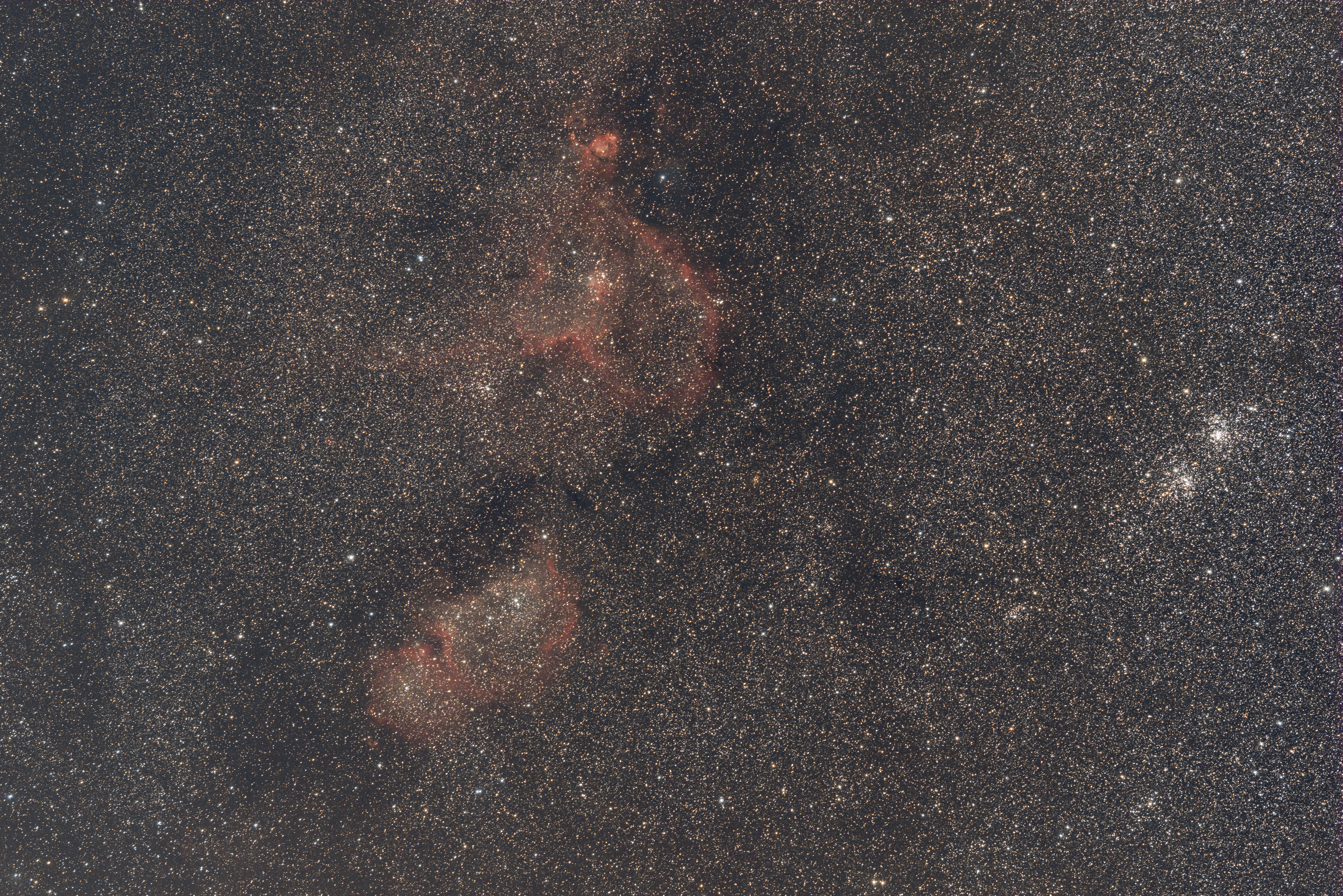 nebuleuses du coeur et de l'ame + double amas de persee